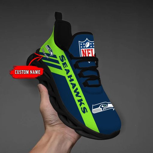 Seattle Seahawks Custom Name Max Soul Shoes V04 - Image 3