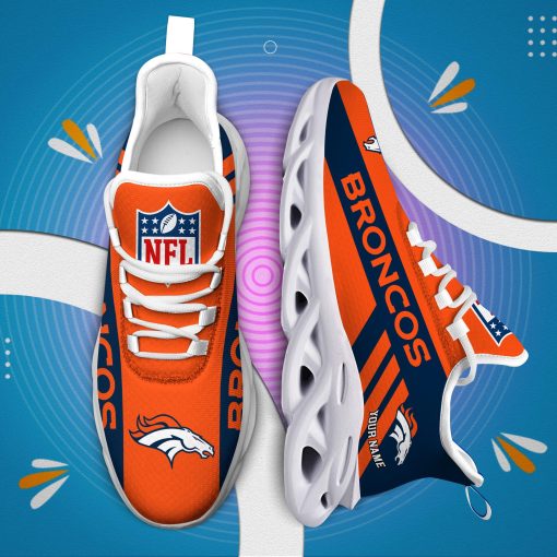 Denver Broncos Custom Name Max Soul Shoes V04 - Image 7