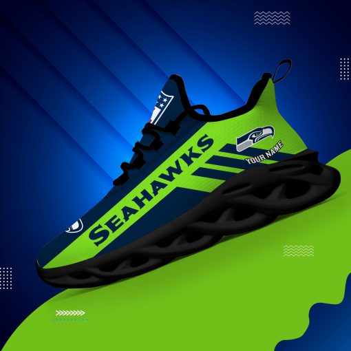 Seattle Seahawks Custom Name Max Soul Shoes V04 - Image 4