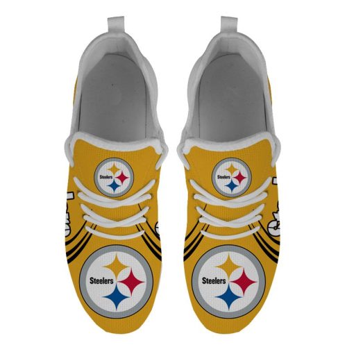 Pittsburgh Steelers Shoes Customize Sneakers YZ Shoes V41 - Image 3