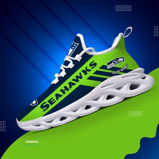 Seattle Seahawks Custom Name Max Soul Shoes V04 - Image 5