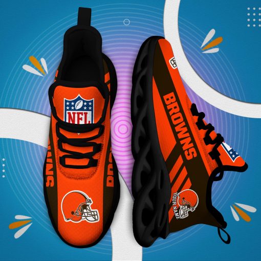 Cleveland Browns Custom Name Max Soul Shoes V04 - Image 6