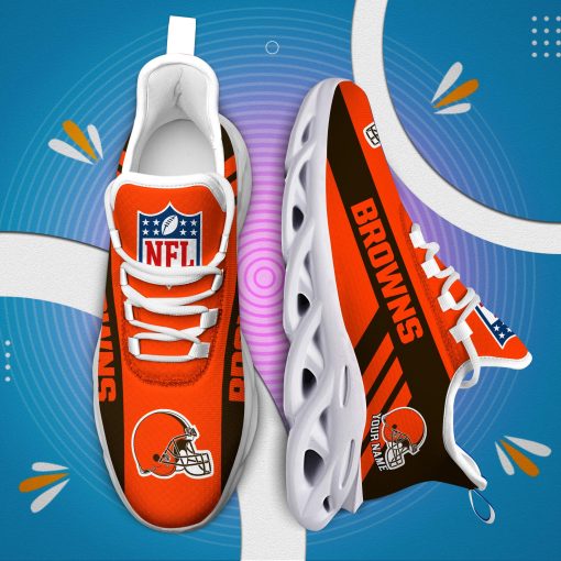Cleveland Browns Custom Name Max Soul Shoes V04 - Image 7