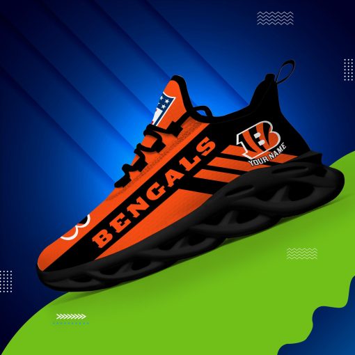 Cincinnati Bengals Custom Name Max Soul Shoes V04 - Image 4