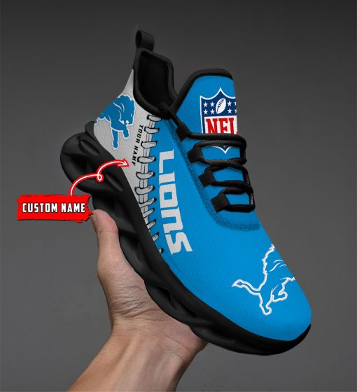 Detroit Lions Custom Name Max Soul Shoes V15 - Image 3