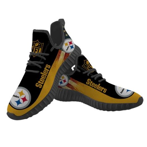 Pittsburgh Steelers Sneakers YZ Shoes Custom V15 - Image 4