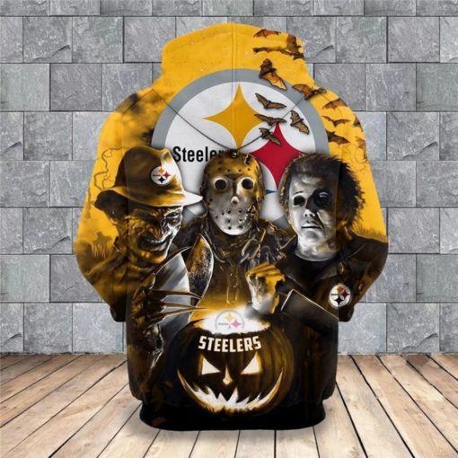 Pittsburgh Steelers Hoodies 3D Halloween Horror Night V18 - Image 3