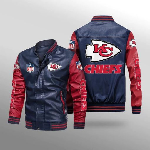Kansas City Chiefs Leather Jacket Thermal Plush V05 - Image 5