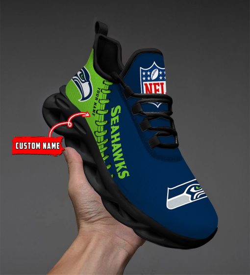 Seattle Seahawks Custom Name Max Soul Shoes V15 - Image 3
