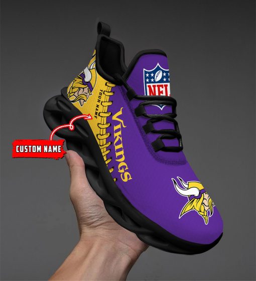 Minnesota Vikings Custom Name Max Soul Shoes V15 - Image 3
