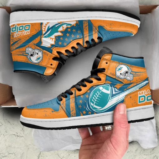 Miami Dolphins Shoes Air 1 All Over Print V42 - Image 3