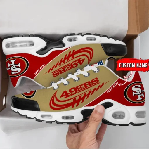 San Francisco 49ers Shoes Custom Max Soul Shoes V10 - Image 3
