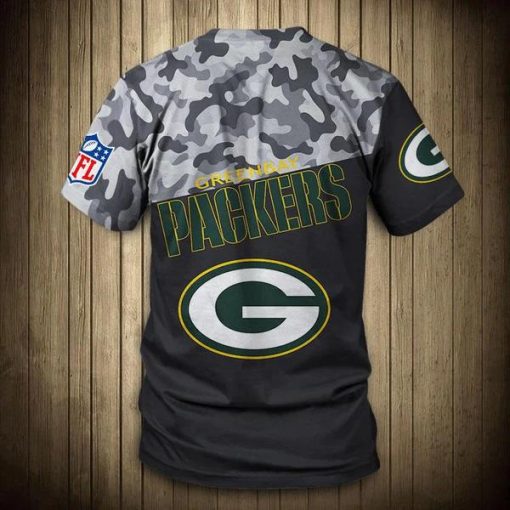 Green Bay Packers Military T Shirt 3D Short Sleeve V08 - Image 2