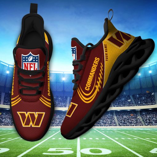 Washington Commanders Custom Name Max Soul Shoes V06 - Image 3