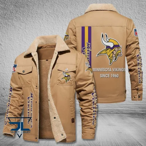 Minnesota Fleece Leather Jacket V3116 - Image 3
