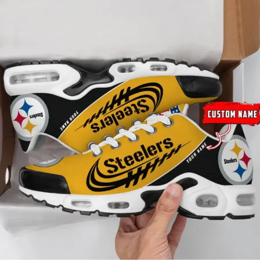 Pittsburgh Steelers Shoes Custom Max Soul Shoes V10 - Image 3