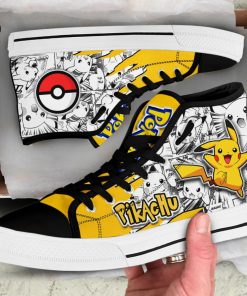 Pikachu High Top Shoes Pokémon Sneakers Mix Manga V37