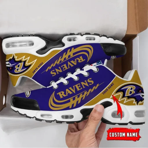 Baltimore Ravens Shoes Custom Max Soul Shoes V10 - Image 3