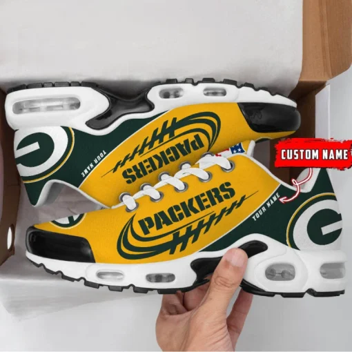 Green Bay Packers Custom Name Air Cushion Sports Shoes V20 - Image 3