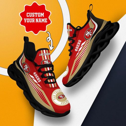 San Francisco 49ers Shoes Custom Name Max Soul V10 - Image 6
