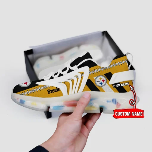 Pittsburgh Steelers Custom Name Max Soul Shoes V28 - Image 3