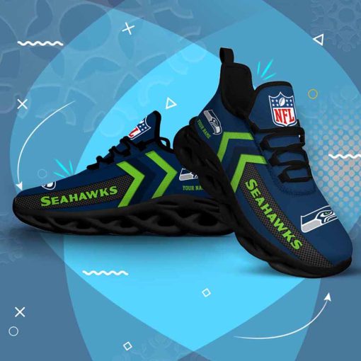 Seattle Seahawks Custom Name Max Soul Shoes V08 - Image 5