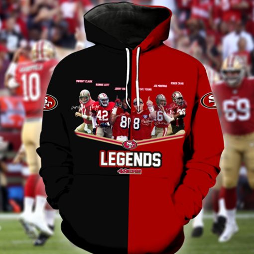 San Francisco 49ers Hoodie Legends Team 3D Print V31 - Image 3
