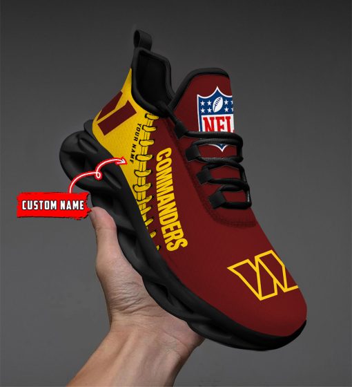 Washington Commanders Custom Name Max Soul Shoes V15 - Image 3