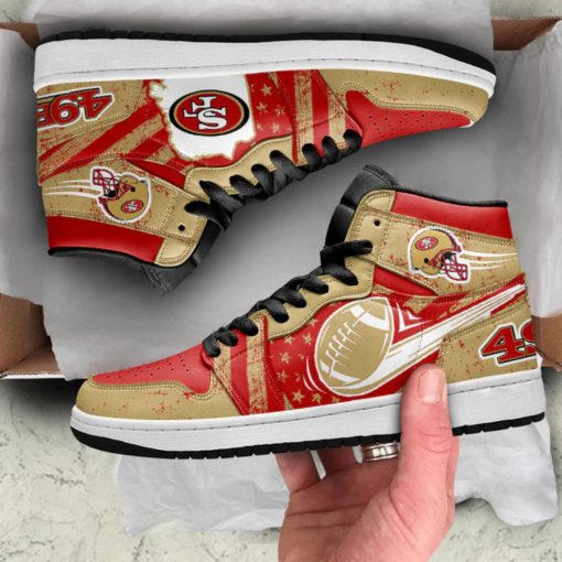 San Francisco 49ers Shoes Custom Air V11 - Image 3