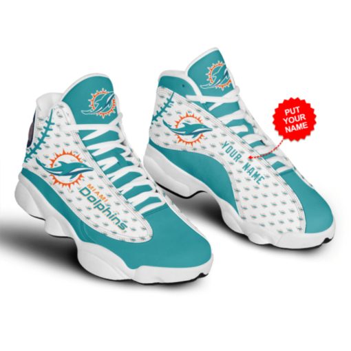 Miami Dolphins Shoes Air 13 Custom Name V56 - Image 3