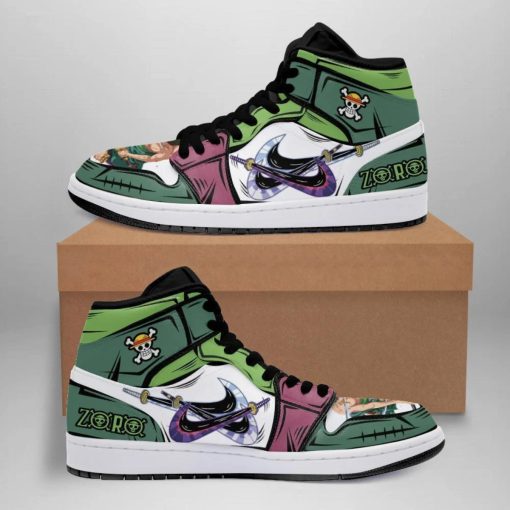 Roronoa Zoro Santoryu Three Swords One Piece Custom Shoes V19 - Image 4
