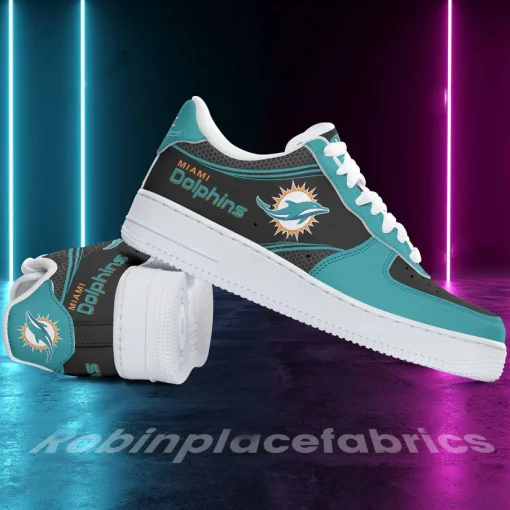 Miami Dolphins Shoes AF 1 Perfect Gift For Fans V05 - Image 3