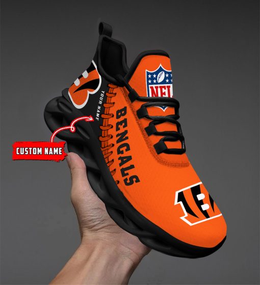 Cincinnati Bengals Custom Name Max Soul Shoes V15 - Image 3