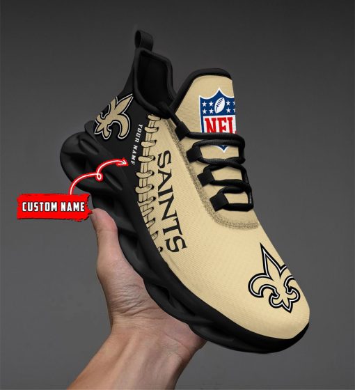 New Orleans Saints Custom Name Max Soul Shoes V15 - Image 3