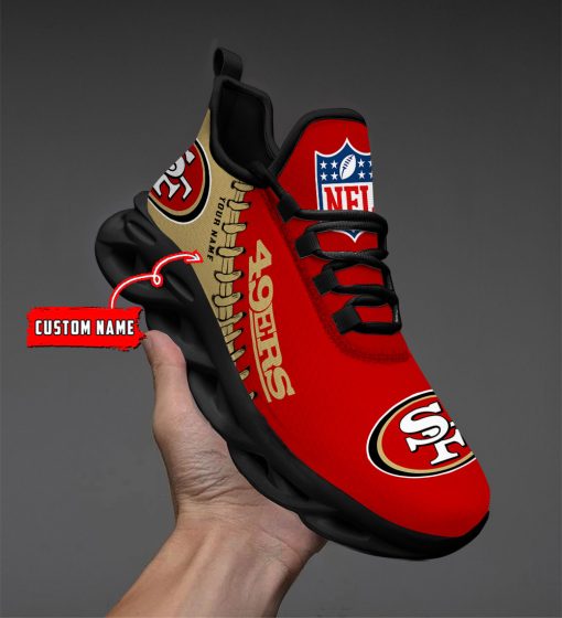 San Francisco 49ers Custom Name Max Soul Shoes V15 - Image 3
