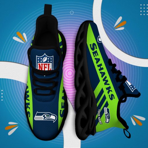 Seattle Seahawks Custom Name Max Soul Shoes V04 - Image 6