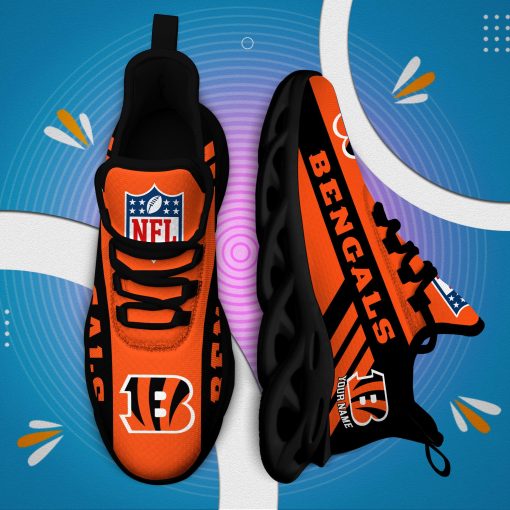 Cincinnati Bengals Custom Name Max Soul Shoes V04 - Image 6