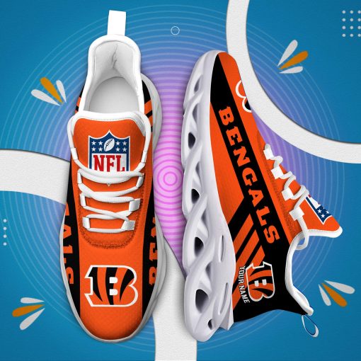 Cincinnati Bengals Custom Name Max Soul Shoes V04 - Image 7