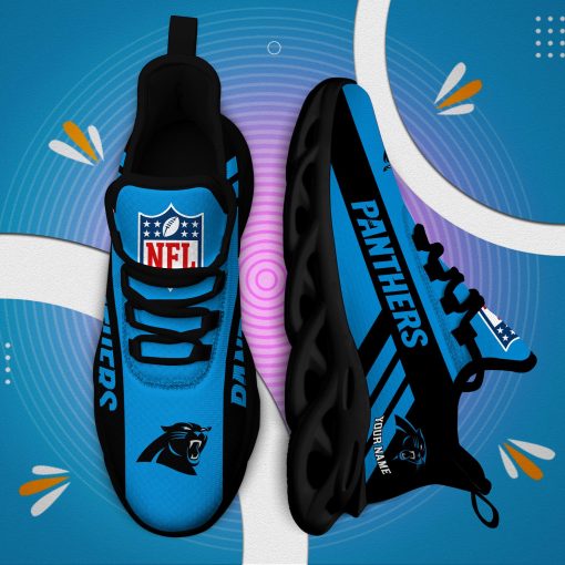 Carolina Panthers Custom Name Max Soul Shoes V04 - Image 5