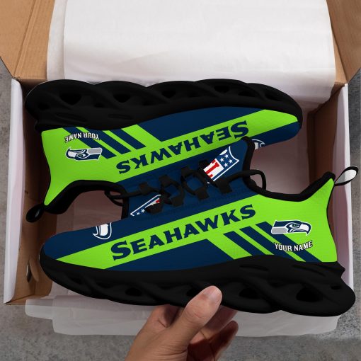 Seattle Seahawks Custom Name Max Soul Shoes V04 - Image 8