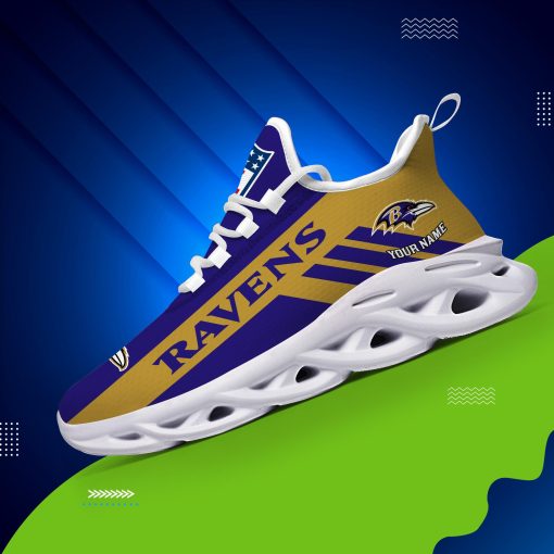 Baltimore Ravens Custom Name Max Soul Shoes V04 - Image 5