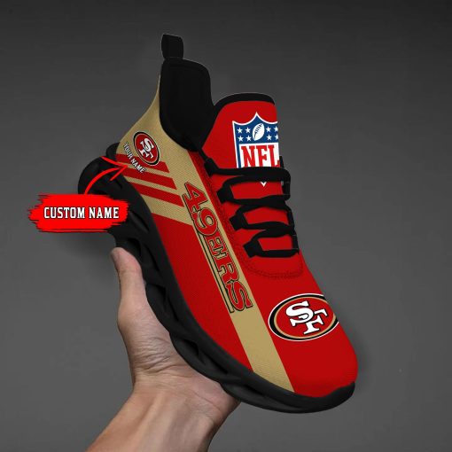 San Francisco 49ers Custom Name Max Soul Shoes V04 - Image 3