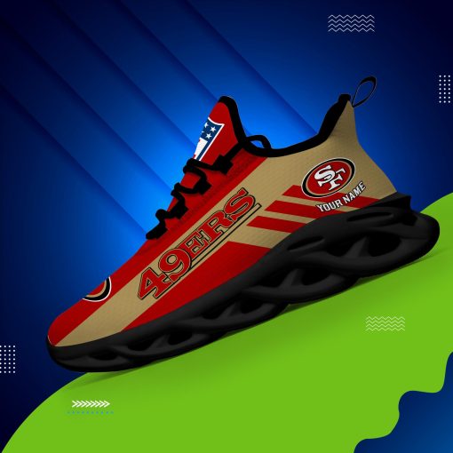 San Francisco 49ers Custom Name Max Soul Shoes V04 - Image 4