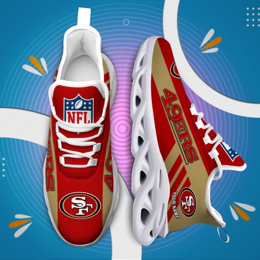 San Francisco 49ers Custom Name Max Soul Shoes V04 - Image 7