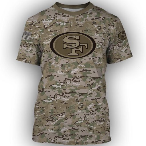 San Francisco 49ers Hoodies and T-Shirts Camo Styles 3D Print V25 - Image 9