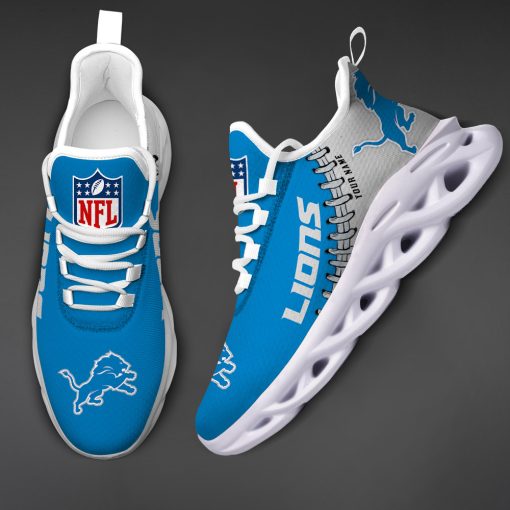 Detroit Lions Custom Name Max Soul Shoes V15 - Image 4