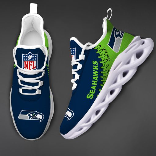 Seattle Seahawks Custom Name Max Soul Shoes V15 - Image 4