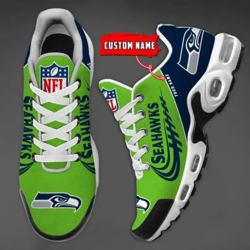 Seattle Seahawks Shoes Custom Max Soul Shoes V10 - Image 4