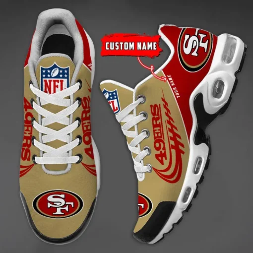 San Francisco 49ers Shoes Custom Max Soul Shoes V10 - Image 4