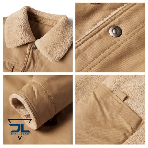 San Francisco 49ers Fleece Leather Jacket V3116 - Image 6